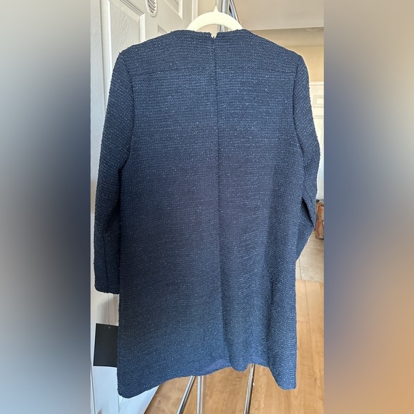 Tuckernuck Navy Tie Tweed Kelly Dress, Navy Blue Boxy Dress, Size Medium - Picture 16 of 16